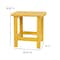 Flash Furniture Yellow All-Weather Adirondack Side Table JJ-T14001-YLW-GG - alternate 9